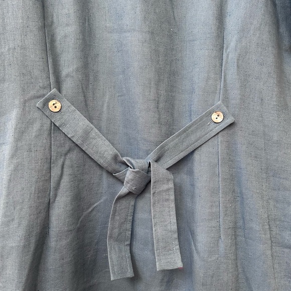 NWT Vintage Linen Norm Thompson Full Button Down Short Sleeve Dress. Collar. 2X - Picture 7 of 16